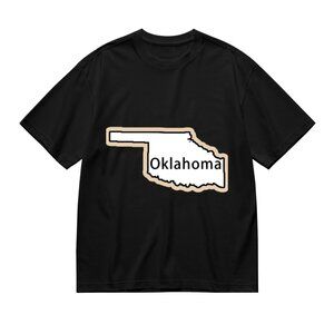 Oklahoma State Outline Graphic Tee - Black